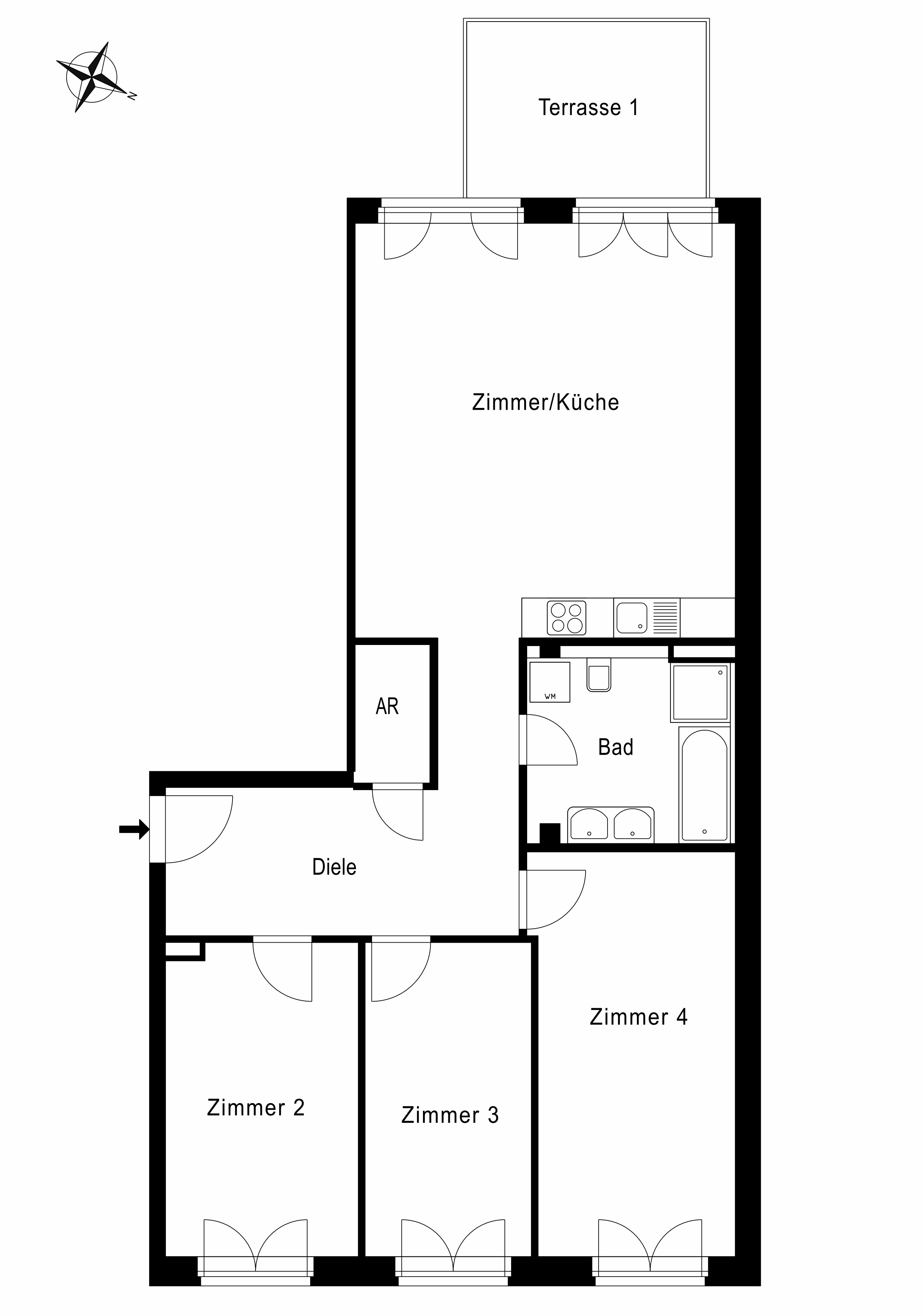 Grundriss WE 4